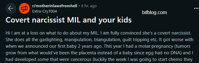 Covert narcissist MIL and your kids