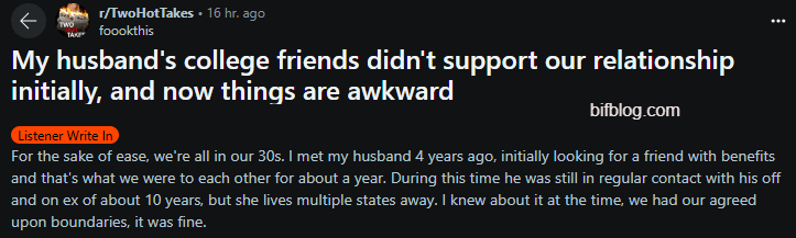 My husband's college friends didn't support our relationship initially, and now things are awkward