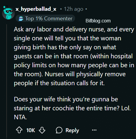 AITAH for telling my wife there’s nothing inappropriate about being in the delivery room for my sister and she cannot forbid me from doing it