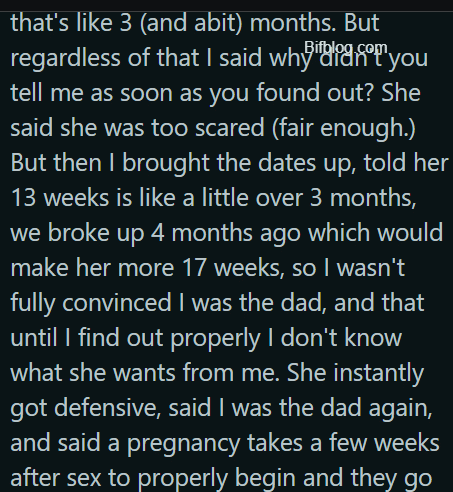 AITA for asking for a paternity test because the dates aren't sitting right with me