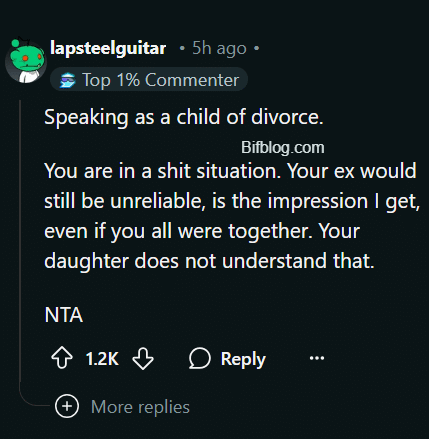 My daughter thinks I am in the wrong for divorcing her father, AITAH for telling her she is free to live with him?