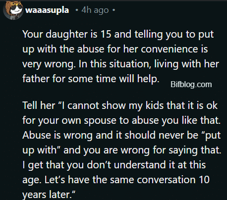 My daughter thinks I am in the wrong for divorcing her father, AITAH for telling her she is free to live with him?