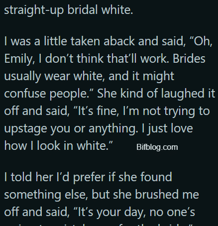 AITA for refusing to let my brother’s fiancée wear white to my wedding?