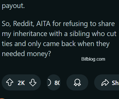 AITA for refusing to split my inheritance with my estranged sibling who’s now demanding money to cover their debt?