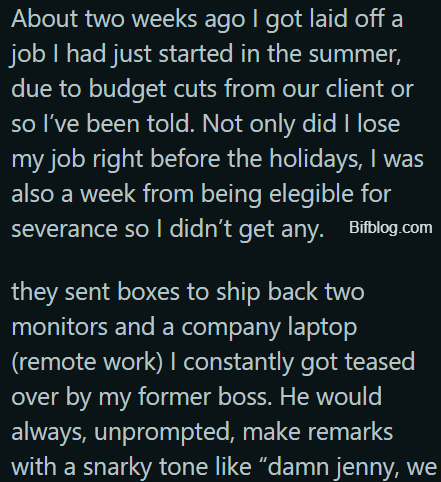 AITA for not returning the company laptop on *their* timeline after I was let go?