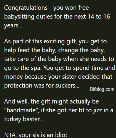 AITA for telling my sister that a pregnancy announcement doesn't count as a Christmas present?