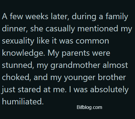 AITA for refusing to help my sister after she revealed my sexuality to our family?