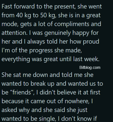 AITA I helped my girlfriend cure her anorexia, she broke up with me but still wants my help, I refused to help her