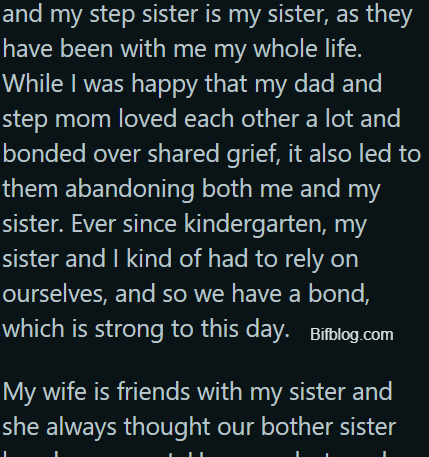 AITAH for telling my wife I did not “hide” from her that my sister was in fact my step sister?