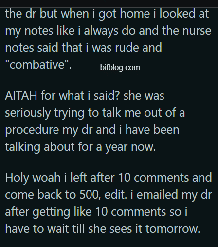 AITAH for making the nurse at my hysterectomy pre-op appointment feel stupid?