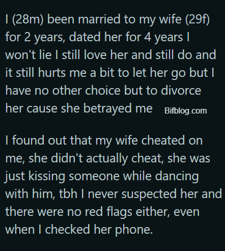 Aita for divorcing my wife and telling everyone that my she cheated on me