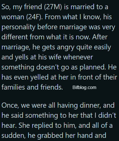 AITA for telling my friend that his wife has every right to divorce him after what he did