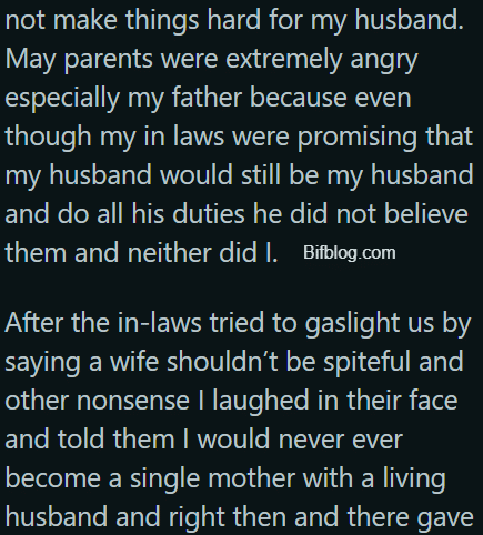 For giving my husband full custody of both of our children?