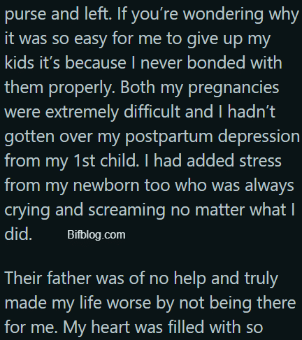 For giving my husband full custody of both of our children?