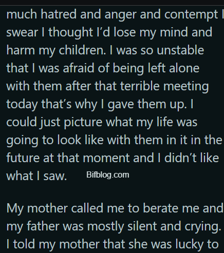 For giving my husband full custody of both of our children?