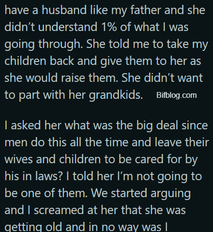 For giving my husband full custody of both of our children?