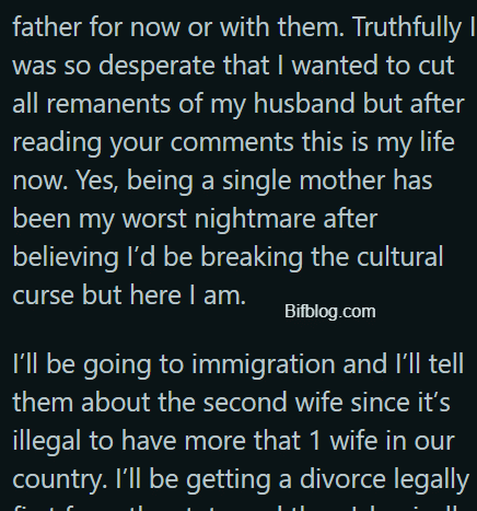 For giving my husband full custody of both of our children?